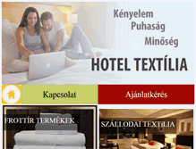 Tablet Screenshot of hoteltextilia.hu
